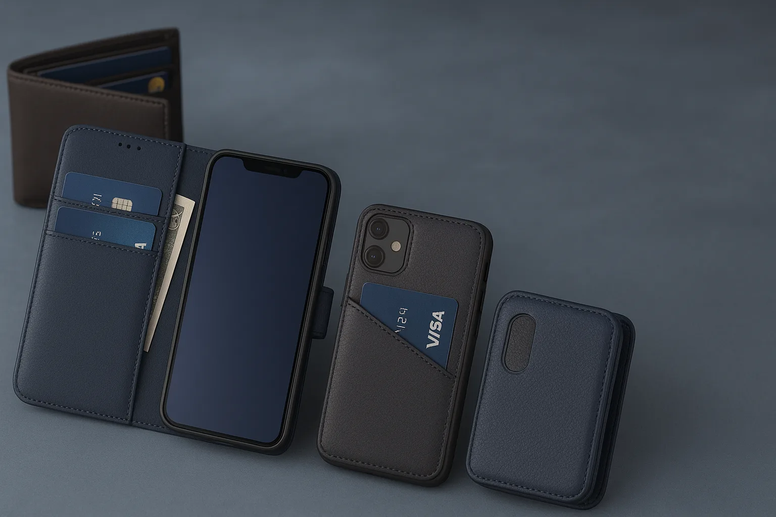 Libérez-vous du portefeuille traditionnel avec nos étuis tout-en-un