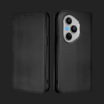 Coque portefeuille noire pour Honor 400 Pro avec triple capteur photo