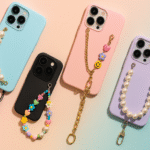 Charms de téléphone colorés attachés à des coques de smartphone - accessoires de mode Y2K anti-chute