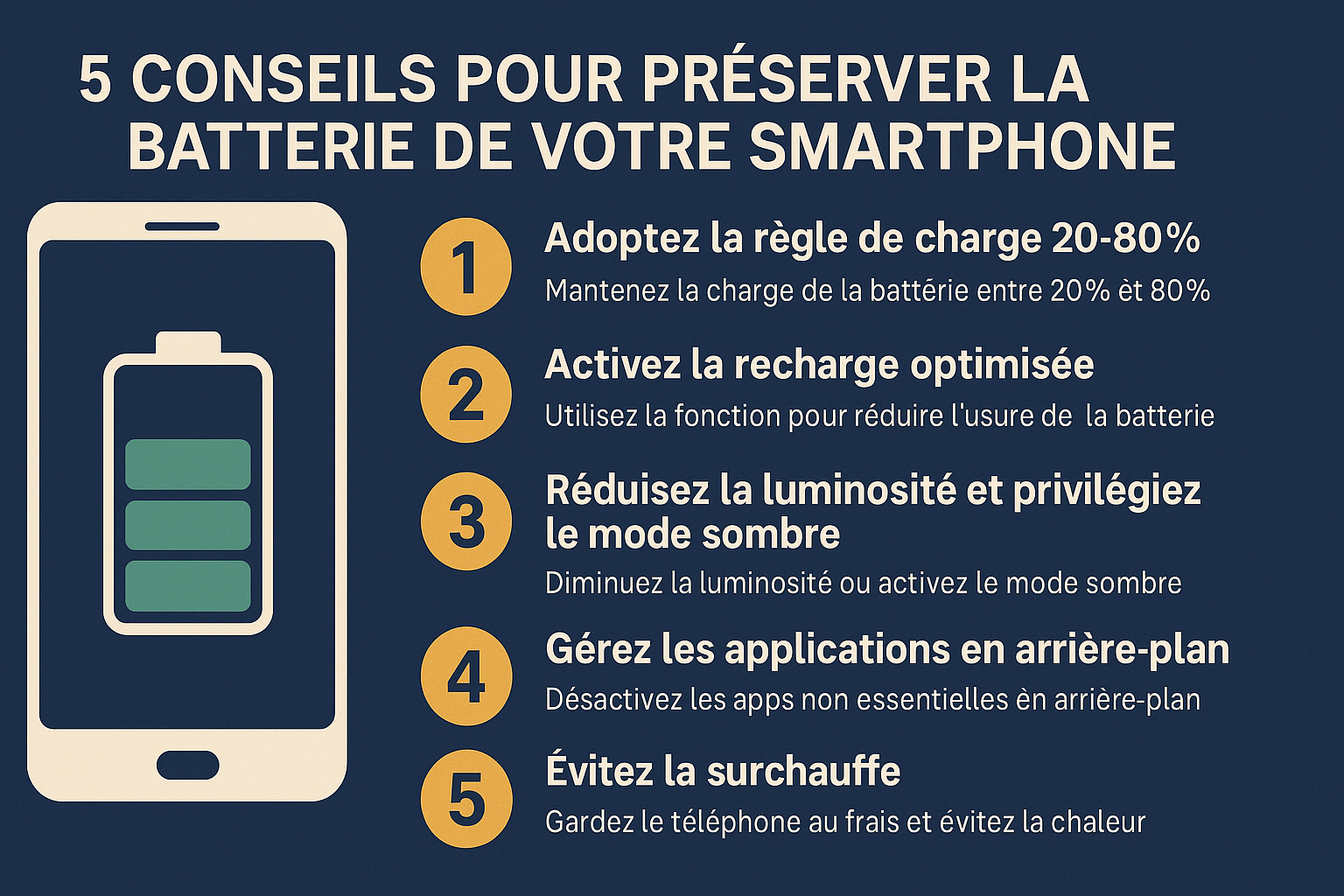 5 astuces pour améliorer l’autonomie de la batterie de votre smartphone en 2025