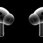 AirPods Pro illustrant le réglage audio iOS 26 et coques de protection Casewear