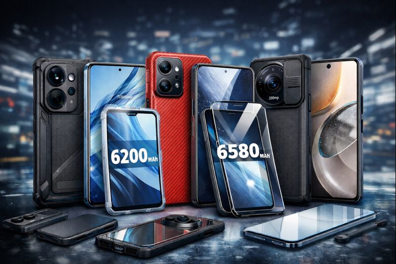 Actualités smartphones fin janvier 2026 avec nouveaux modèles Oppo Reno 15, Redmi Note 15 et Honor Magic 8 protégés par des coques