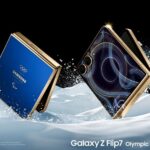 Galaxy Z Flip 7 Edition Olympique avec coque transparente protection smartphone pliant Qi2