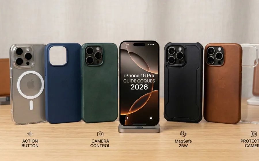Meilleure coque iPhone 16 Pro : guide complet 2026 (MagSafe, Action Button, Camera Control)