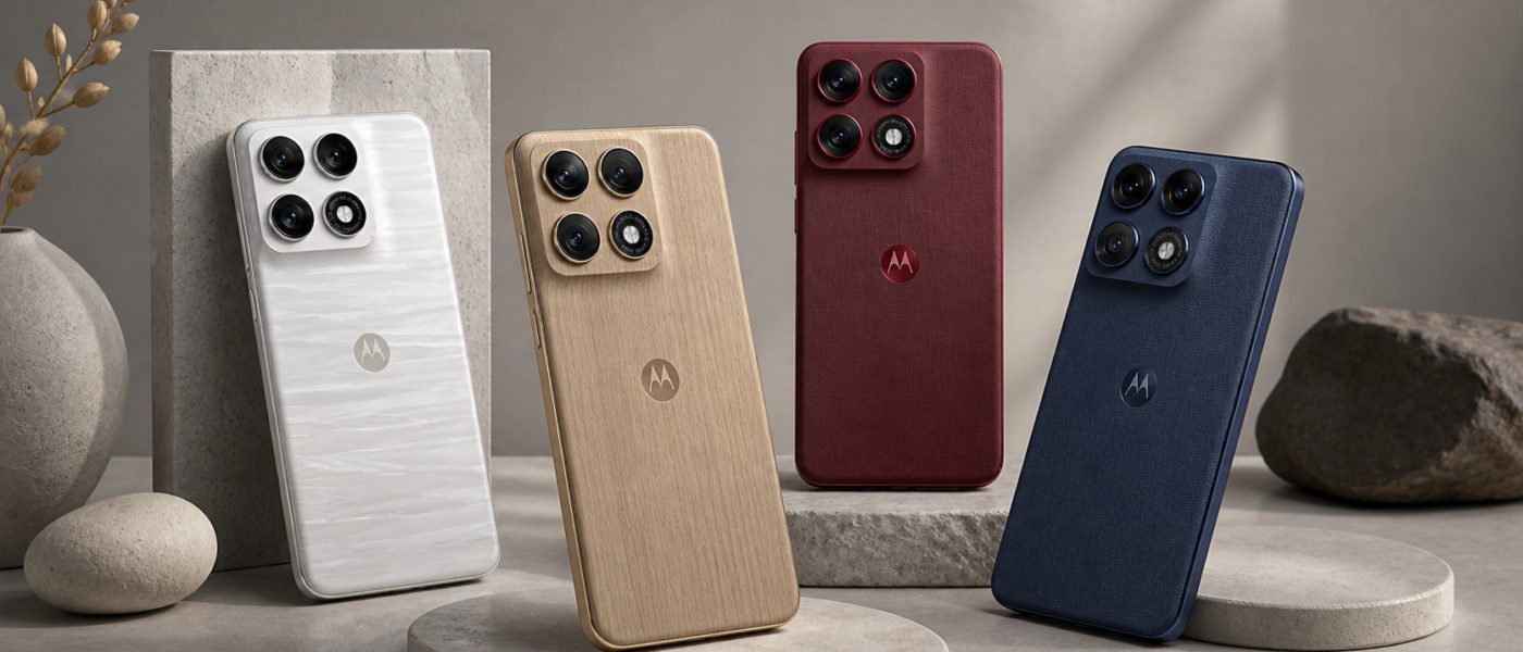Motorola Edge 70 Pro : un haut de gamme habillé de bois, de soie et d&rsquo;acétate