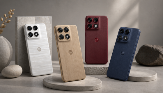 Motorola Edge 70 Pro : un haut de gamme habillé de bois, de soie et d&rsquo;acétate